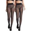 ibonas Collant traslucidi finti neri - Confezione da 2 collant ultra comodi in finto velato, leggings semi opachi resistenti con vita senza cuciture, nero, Medium-Large