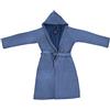 Laura Biagiotti Accappatoio con Cappuccio Laura Biagiotti Zaffiro/Ambra taglie S M L XL XXL interno micro spugna cotone esterno nido d'ape UOMO DONNA (Avio - Zaffiro, M - TG 44/46)