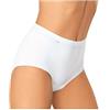 Cotonella 6 Slip Midi Donna Cotone Elastico Bianco Art.8001 (TG.6)