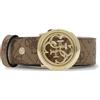 GUESS cintura Janie Logo Adjustable Belt H30 W105 Latte Logo marrone chiaro accorciabile