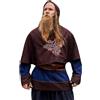 Leonardo Carbone® Gugel di lana vichingo, unisex, Bjomolf con Geri & Freki, abbigliamento medievale, da uomo e da donna, copricapo medievale, costume Hobbit, LARP, vichinghi, Halloween, Carnevale,
