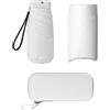 AUSDINAUTO, Mini ombrello dal design moderno, compatto e portatile, con protezione UV, alla moda e resistente (bianco), bianco, Taglia unica