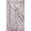Generico Silvia Camicia da Notte Manica Lunga Stampa Floreale con Bottoni 100% Cotone INTIMOEGIDIO (Bianco, TG.4)