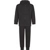 Gum & Berries Felpa con cappuccio pullover tuta tinta unita per bambini con pantaloni sportivi jogger in pile Set abbigliamento sportivo per ragazze Ragazzi Bambini Set cerniera nera 7-8 Anni