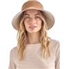Solbari Resort Cappello da sole a tesa larga UPF 50+, ripiegabile, protezione UV, taglia regolabile, apertura coda di cavallo, elegante, traspirante, beige/beige, L/XL