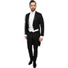 Suitable Tuta nera da uomo - Modello Budapest - Uomo - Abbigliamento - Taglia Slim Fit, Nero , 50