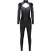 Linjinx Body Danza Classica Donna Tuta Intera da Pattinaggio Artistico Maniche Lunghe Strass Leotards Body da Balletto Abito da Ballo Latino Jazz Performance Nero S