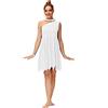 AOBUTE Costume da donna per Halloween, vestito bianco per cosplay, colore: blu, bianco, XS