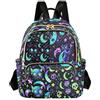 Mnsruu Kawaii Goth Cat Skull zaino borsa a tracolla per le donne, zaino da viaggio zaino casual per donne zaini da donna, Multicolore, M