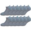 Fontana Calze, 12 paia di calze in cotone elasticizzato e plantare in spugna modello pariscarpa. GRIGIO 44/47