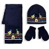 SUN CITY Cappello Sciarpa e Guanti Invernale Mickey Mouse Cappellino Neonato Bimbo 5908