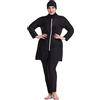 TaissBocco Costume da Bagno a Copertura Totale Costume da Bagno Modesto per Le Donne Costume da Bagno Musulmano Burkini Islamico Plus Size Costume da Bagno(3XL, T1)