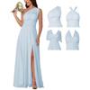 WSEYU Infinity Princess Abito da damigella d'onore convertibile abiti da ballo multi-way Sayin abito da sera formale ZMKI431, Azzurro, 40