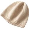 SaoBiiu Inverno Cashmere Berretti Donna Caldo Antivento Cappello Morbido Knit Berretti Tinta Unita Cappello di Cashmere Cappello delle Donne, Beige, Taglia unica