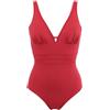 JANINE ROBIN Bassin d'Arcachon - Maglia 1 pezzo senza armature Berretto CDE Grace, rosso, 3XL