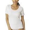 VAJOLET BY SELINA Canottiera Maglia Intima Donna Mezza Manica Cotone Felpato MM5393 VAJOLET Selina 3-4-5-6 Bianco E Nero (XL, Bianco)