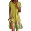 Luadnysin Vestito Estivo Donna Prendisole Vestito Scollato Beachwear Abito Gonne Estive Leggere Hawaiano Canotta Cotone Corto Giallo Vestiti Mare Maniche Corte Bianco Corti Estivi Pizzo Vestitino Elegante Xxl