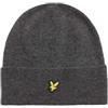 Lyle & Scott CAPPELLO Uomo LYLE & SCOTT 1874 HE2314A LAMBSWOOL BLEND RIBBED 398 CHARCOAL MARL