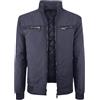 VEQUÈ Giubbotto Uomo Invernale Giubbino Classico Imbottito Giacca Comoda (IT, Testo, L, Regular, Regular, Blu)