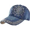 Aisi Cappello da Baseball Bling da Donna con Strass Scintillanti in Denim Jean Cappello da Baseball alla Moda Snapback Hip Hop Cappello da Sole, Taglia unica
