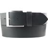 BELTINGER Cintura jeans in pelle bovina 4,5 cm | Cintura in pelle da uomo 45 mm | Ampia cintura da uomo in vera pelle, grigio scuro, argento, 80 cm (Gesamtlänge 95 cm)