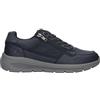 Lumberjack Sneaker Sportive da Uomo, Blu in Pelle, Taglia 42, con Zip Laterale e Lacci, Modello Genious, Suola in Gomma Ammortizzante, per Uso Casual e Lifestyle