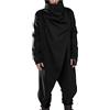 KAGAYD Giacca invernale da uomo, senza cappuccio, confortevole, lunga transizione, colore nero, in cotone, vintage, per cosplay, abbigliamento Trench coat, poncho