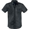 Brandit Roadstar Uomo Camicia Maniche Corte Nero M 100% Cotone Regular