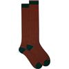 Gallo Calze lunghe uomo cotone verde righe windsor