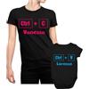 Vestin M-Italy Coppia T-Shirt Body Donna & Neonato/a - Personalizzabile Maglietta Mamma Figlio Ctrl + C Ctrl + V - Maglietta Maglia Pigiamino Super vestibilità Top qualità (Cotone, Bianca)