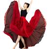 YAOTT Gonna Flamenco Donna Chiffon Gonna Lunga da Danza del Ventre Festival Carnevale Prestazione Maxi Gonna da Ballo Grande Swing Gonne Danza Sala da Ballo Danza Classica Danza Popolare Latino Costume D L