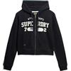 Superdry Athletic Essentials - Giacca con cappuccio da donna, blu navy scuro, 46