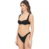 Me-Fui FUI Bikini Nero da Donna in Lycra Goffrata S
