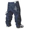 The blueskin Jeans Baggy Blu Uomo e Ragazzo, Stile Skate, Rap, Hip Hop, Pantaloni Larghi, 100% Cotone, Chiusura a Cerniera | Taglia W26 IT 40