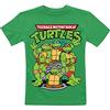 TEENAGE MUTANT NINJA Tartarughe Ninja Group Unisex T-Shirt Verde 122/128 100% Cotone