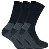 IOMI - 3 Paia Uomo Lavoro Calze Senza Elastico Per Diabetici (39/45, Black (Work))