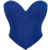 RWGSNB Corsetti Donna, Corsetto Donna Sexy Senza Spalline Stecche Bustier Allacciatura Posteriore Modellante Vita Push-Up Top Uscire per Feste Concerti Blu Taglia Xl