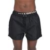 DSQUARED2 Shorts Mare da Uomo Neri con Fascia logata Elastica in Vita 50