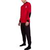 hermet Milan, Pigiama Serafino in Interlock di Cotone, 100% Cotone, Maglia più Pantalone, Rosso, con Logo del Milan, Taglia S