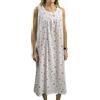 Linclalor Camicia da notte in puro cotone senza maniche con carrè art. 74669-52, Rosa