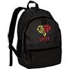 Tipolitografia Ghisleri Zaino ultras cuore stilizzato lecce tifosi calcio adulto bambino in nylon con tasche cerniera e spalline - prodotto personalizzato