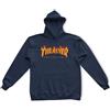 Thrasher - Felpa da Uomo con Logo "in Fiamme", Uomo, Maglia di Tuta, 113102M/NY, Blu Mare, M