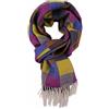 Rotfuchs Sciarpa di lana da uomo, sciarpa invernale a quadri, multicolore in 100% lana, Made in Germany, multicolore, 180 x 37 cm