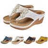 SHANBOYU Ortopediche Donna Estive,Sandali Donna Estive Zeppa,Sandali Infradito da Donna con Supporto Ad Arco,Fascite Plantare Sandali Donna(White,36 EU)