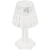 Generico 6 bomboniere Sweet lume Lampada PORTACONFETTI con LED in plexiglass novità Assoluta 6,5x12cm | Vari Colori | 6 lampade bomboniera Porta Confetti (Trasparente)