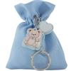 Generico Sacchetti in Cotone | Vari Colori | Misura 8x10 cm Ideali per bomboniere segnaposto per 5 Confetti portaconfetti Porta Confetti (12 Pezzi Celeste Portachiavi Orsetto)
