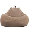 N/T Fodera per pouf a forma di pera (senza imbottitura) adulti e bambini, misura XXL (120 x 100 cm), in tessuto, gigante da soggiorno, divano grande, poltrona salotto, interni ed esterni