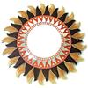 Coco Papaya artigianale grande specchio rotondo forma sole 60 cm. decorativo casa del mondo.