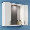 MOBILI SAVINI DUE SAVINI DUE Specchiera bagno con due ante e faretto integrato L=77cm h=57cm p=16cm