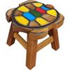 Frenkbox Sgabello per Bambini in Legno Massiccio, Diametro 25cm Altezza 25 cm Vari Modelli (Foxy)